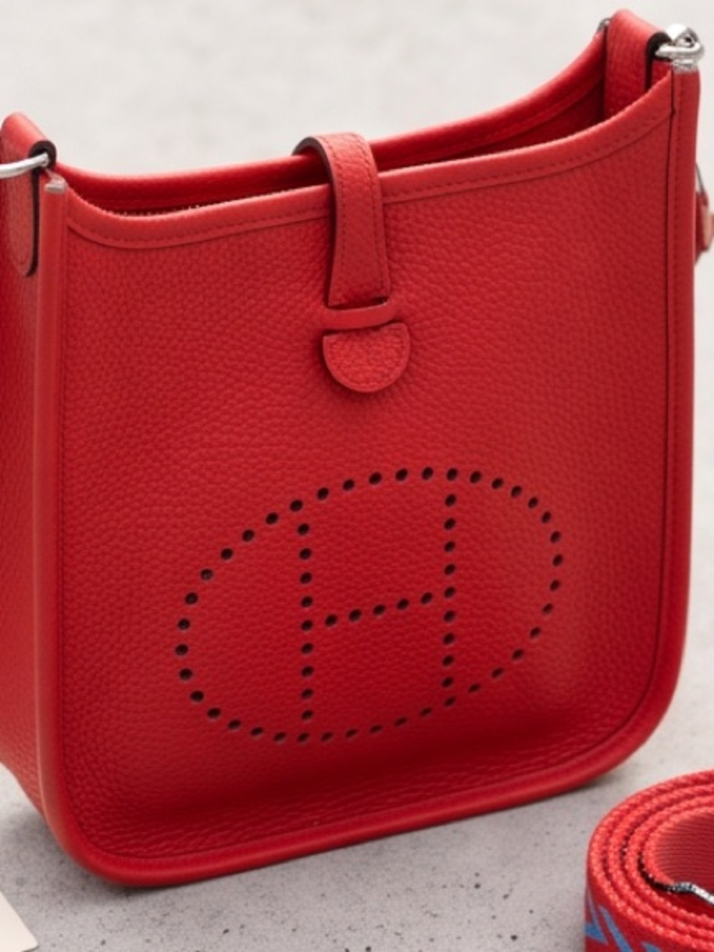 Authentic Hermes Evelyne TPM in Rouge PHW - Picture 3 of 16
